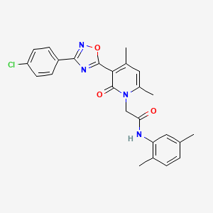 2-(3-(3-(4-chlorophenyl)-1,2,4-oxadiazol-5-yl)-4,6-dimethyl-2-oxopyridin-1(2H)-yl)-N-(2,5-dimethylphenyl)acetamide
