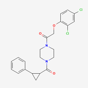 2-(2,4-Dichlorophenoxy)-1-(4-(2-phenylcyclopropanecarbonyl)piperazin-1-yl)ethanone