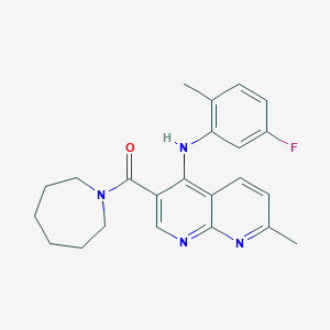 B2689278 1-Methyl-4-{[5-(phenylsulfonyl)-2-thienyl]carbonyl}piperazine CAS No. 1251693-47-6