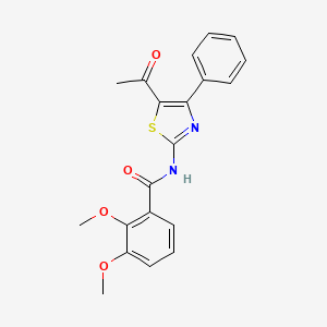molecular formula C20H18N2O4S B2689360 N-(5-acetyl-4-phenyl-1,3-thiazol-2-yl)-2,3-dimethoxybenzamide CAS No. 896010-79-0