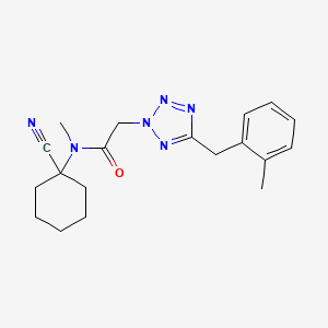 molecular formula C19H24N6O B2689369 n-(1-Cyanocyclohexyl)-n-methyl-2-{5-[(2-methylphenyl)methyl]-2h-1,2,3,4-tetrazol-2-yl}acetamide CAS No. 1956566-54-3