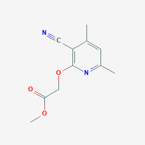 molecular formula C11H12N2O3 B2689391 methyl 2-[(3-cyano-4,6-dimethylpyridin-2-yl)oxy]acetate CAS No. 890008-06-7