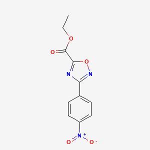 molecular formula C11H9N3O5 B2689405 Ethyl 3-(4-nitrophenyl)-1,2,4-oxadiazole-5-carboxylate CAS No. 96898-36-1