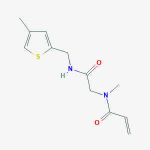 molecular formula C12H16N2O2S B2689410 N-Methyl-N-[2-[(4-methylthiophen-2-yl)methylamino]-2-oxoethyl]prop-2-enamide CAS No. 2201651-27-4