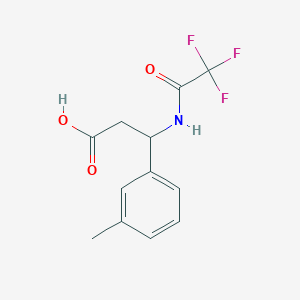 molecular formula C12H12F3NO3 B2689491 3-(3-Methylphenyl)-3-[(2,2,2-trifluoroacetyl)amino]propanoic acid CAS No. 117291-12-0