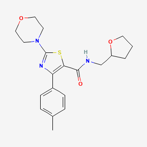B2689593 2-morpholino-N-((tetrahydrofuran-2-yl)methyl)-4-(p-tolyl)thiazole-5-carboxamide CAS No. 791786-55-5
