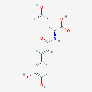 molecular formula C14H15NO7 B026896 N-[3',4'-Dihydroxy-(E)-cinnamoyl]-L-glutamic Acid CAS No. 860295-23-4