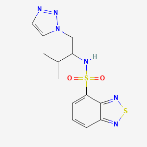molecular formula C13H16N6O2S2 B2689610 N-(3-methyl-1-(1H-1,2,3-triazol-1-yl)butan-2-yl)benzo[c][1,2,5]thiadiazole-4-sulfonamide CAS No. 2034335-24-3