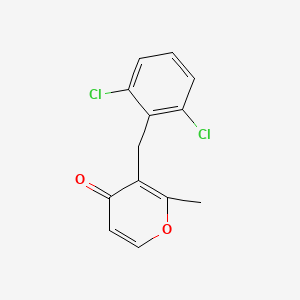 molecular formula C13H10Cl2O2 B2689620 3-(2,6-dichlorobenzyl)-2-methyl-4H-pyran-4-one CAS No. 339104-20-0