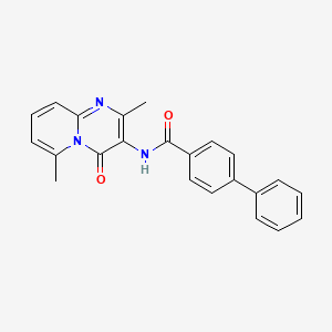 molecular formula C23H19N3O2 B2689689 N-(2,6-dimethyl-4-oxo-4H-pyrido[1,2-a]pyrimidin-3-yl)-[1,1'-biphenyl]-4-carboxamide CAS No. 942001-22-1