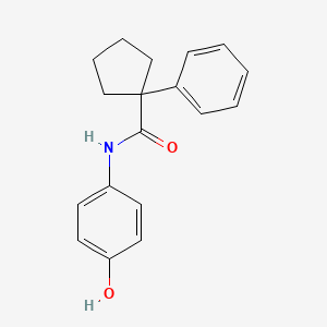 molecular formula C18H19NO2 B2689691 N-(4-hydroxyphenyl)-1-phenylcyclopentane-1-carboxamide CAS No. 1023519-28-9