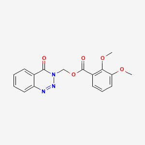 molecular formula C17H15N3O5 B2689697 (4-oxo-3,4-dihydro-1,2,3-benzotriazin-3-yl)methyl 2,3-dimethoxybenzoate CAS No. 453529-59-4