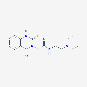 molecular formula C16H22N4O2S B2689698 N-(2-(diethylamino)ethyl)-2-(4-oxo-2-thioxo-1,2-dihydroquinazolin-3(4H)-yl)acetamide CAS No. 422527-61-5
