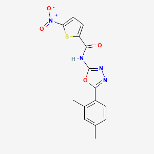 molecular formula C15H12N4O4S B2689731 N-[5-(2,4-dimethylphenyl)-1,3,4-oxadiazol-2-yl]-5-nitrothiophene-2-carboxamide CAS No. 891145-13-4