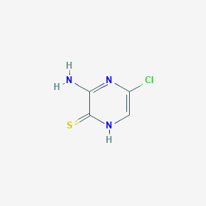 molecular formula C4H4ClN3S B2689743 3-Amino-5-chloropyrazine-2-thiol CAS No. 1801693-88-8