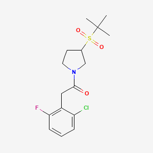 1-(3-(Tert-butylsulfonyl)pyrrolidin-1-yl)-2-(2-chloro-6-fluorophenyl)ethanone