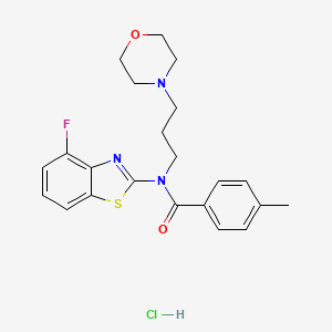 N-(4-fluorobenzo[d]thiazol-2-yl)-4-methyl-N-(3-morpholinopropyl)benzamide hydrochloride