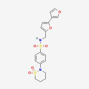 N-([2,3'-bifuran]-5-ylmethyl)-4-(1,1-dioxido-1,2-thiazinan-2-yl)benzenesulfonamide