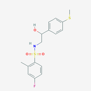 4-fluoro-N-(2-hydroxy-2-(4-(methylthio)phenyl)ethyl)-2-methylbenzenesulfonamide