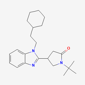 1-(tert-butyl)-4-(1-(2-cyclohexylethyl)-1H-benzo[d]imidazol-2-yl)pyrrolidin-2-one