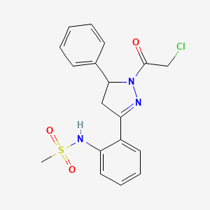 N-{2-[1-(2-chloroacetyl)-5-phenyl-4,5-dihydro-1H-pyrazol-3-yl]phenyl}methanesulfonamide