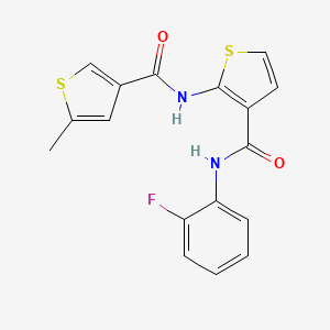 N-(2-fluorophenyl)-2-[(5-methylthiophene-3-carbonyl)amino]thiophene-3-carboxamide
