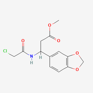Methyl 3-(1,3-benzodioxol-5-yl)-3-[(2-chloroacetyl)amino]propanoate