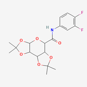 molecular formula C18H21F2NO6 B2689777 N-(3,4-difluorophenyl)-4,4,11,11-tetramethyl-3,5,7,10,12-pentaoxatricyclo[7.3.0.02,6]dodecane-8-carboxamide CAS No. 1294455-27-8