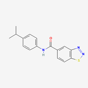molecular formula C16H15N3OS B2689791 N-(4-propan-2-ylphenyl)-1,2,3-benzothiadiazole-5-carboxamide CAS No. 891025-42-6