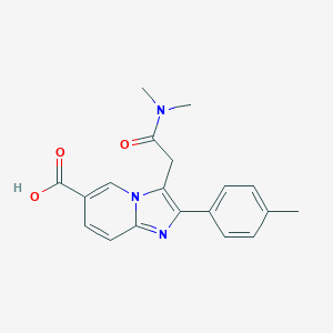 Imidazo(1,2-a)pyridine-6-carboxylic acid, 3-(2-(dimethylamino)-2-oxoethyl)-2-(4-methylphenyl)-