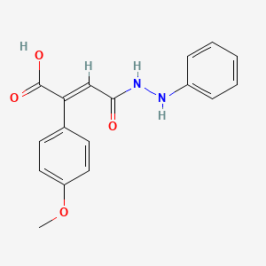 molecular formula C17H16N2O4 B2689811 (2E)-2-(4-methoxyphenyl)-3-(N'-phenylhydrazinecarbonyl)prop-2-enoic acid CAS No. 339016-68-1
