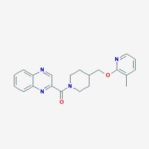 2-(4-{[(3-Methylpyridin-2-yl)oxy]methyl}piperidine-1-carbonyl)quinoxaline