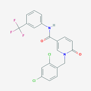 1-[(2,4-dichlorophenyl)methyl]-6-oxo-N-[3-(trifluoromethyl)phenyl]pyridine-3-carboxamide