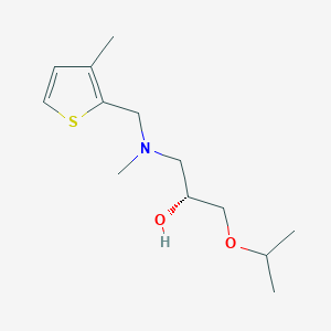 molecular formula C13H23NO2S B2689838 (2R)-1-[Methyl-[(3-methylthiophen-2-yl)methyl]amino]-3-propan-2-yloxypropan-2-ol CAS No. 2137027-12-2