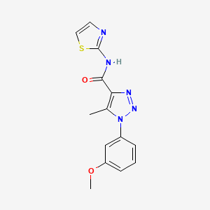 1-(3-methoxyphenyl)-5-methyl-N-(thiazol-2-yl)-1H-1,2,3-triazole-4-carboxamide