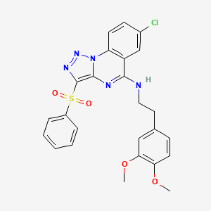 7-chloro-N-[2-(3,4-dimethoxyphenyl)ethyl]-3-(phenylsulfonyl)[1,2,3]triazolo[1,5-a]quinazolin-5-amine