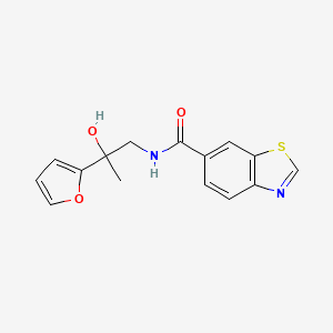 molecular formula C15H14N2O3S B2689856 N-[2-(furan-2-yl)-2-hydroxypropyl]-1,3-benzothiazole-6-carboxamide CAS No. 1795420-46-0