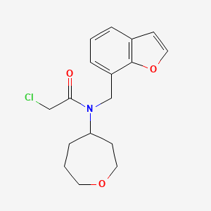 molecular formula C17H20ClNO3 B2689858 N-(1-Benzofuran-7-ylmethyl)-2-chloro-N-(oxepan-4-yl)acetamide CAS No. 2411254-34-5