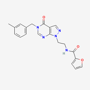molecular formula C20H19N5O3 B2689869 N-(2-(5-(3-methylbenzyl)-4-oxo-4,5-dihydro-1H-pyrazolo[3,4-d]pyrimidin-1-yl)ethyl)furan-2-carboxamide CAS No. 921897-76-9