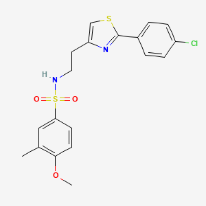 B2689877 N-(2-(2-(4-chlorophenyl)thiazol-4-yl)ethyl)-4-methoxy-3-methylbenzenesulfonamide CAS No. 932987-60-5