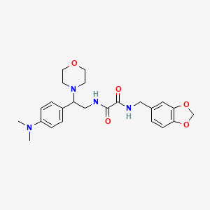molecular formula C24H30N4O5 B2689896 N-[(2H-1,3-benzodioxol-5-yl)methyl]-N'-{2-[4-(dimethylamino)phenyl]-2-(morpholin-4-yl)ethyl}ethanediamide CAS No. 941914-01-8