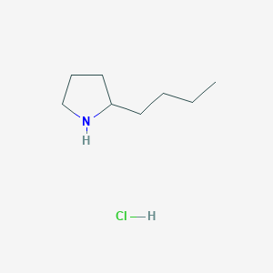 molecular formula C8H18ClN B2689901 2-Butylpyrrolidine hydrochloride CAS No. 17651-34-2; 3446-98-8