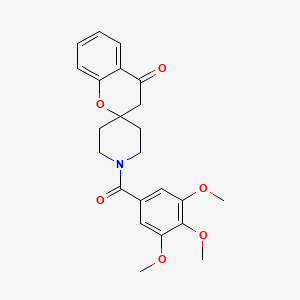 molecular formula C23H25NO6 B2689913 1'-(3,4,5-Trimethoxybenzoyl)spiro[chroman-2,4'-piperidin]-4-one CAS No. 877810-82-7