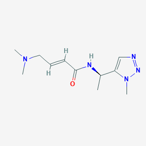 molecular formula C11H19N5O B2689946 (E)-4-(Dimethylamino)-N-[(1R)-1-(3-methyltriazol-4-yl)ethyl]but-2-enamide CAS No. 2411179-85-4