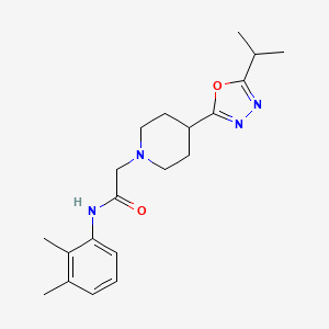 molecular formula C20H28N4O2 B2689994 N-(2,3-dimethylphenyl)-2-{4-[5-(propan-2-yl)-1,3,4-oxadiazol-2-yl]piperidin-1-yl}acetamide CAS No. 1323325-81-0