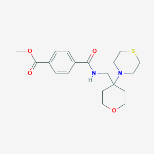 molecular formula C19H26N2O4S B2690009 Methyl 4-({[4-(thiomorpholin-4-yl)oxan-4-yl]methyl}carbamoyl)benzoate CAS No. 2415599-39-0