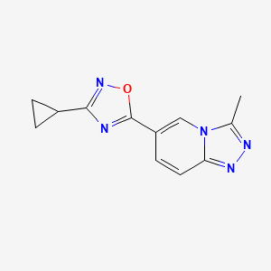 3-Cyclopropyl-5-(3-methyl-[1,2,4]triazolo[4,3-a]pyridin-6-yl)-1,2,4-oxadiazole