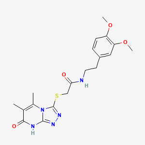 N-(3,4-dimethoxyphenethyl)-2-((5,6-dimethyl-7-oxo-7,8-dihydro-[1,2,4]triazolo[4,3-a]pyrimidin-3-yl)thio)acetamide