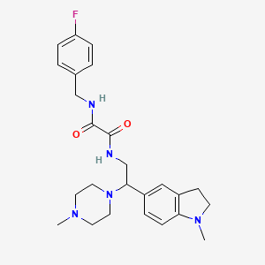 N1-(4-fluorobenzyl)-N2-(2-(1-methylindolin-5-yl)-2-(4-methylpiperazin-1-yl)ethyl)oxalamide
