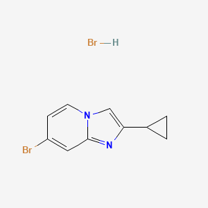 molecular formula C10H10Br2N2 B2690088 7-Bromo-2-cyclopropylimidazo[1,2-a]pyridine hydrobromide CAS No. 1803567-31-8
